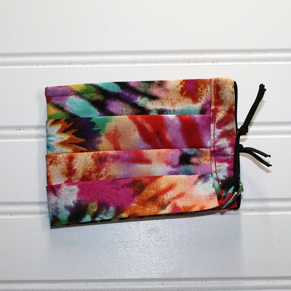 HANDMADE Cloth Tie Dyed Starburst Face Mask Pocket - Picture 3 of 8